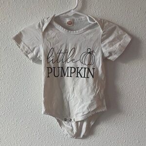 "Little Pumpkin" White Baby Bodysuit